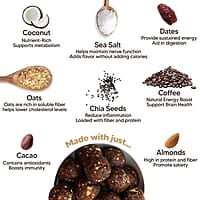 EAT BETTER CO - Coffee & Almond Sugar-Free Laddoos | Energy-Bar Replacement | 95% Dry-Fruits | High Protein & Instant Energy, Pack Of 20 - Healthy Chocolate No Added Sugar, 280 Gram