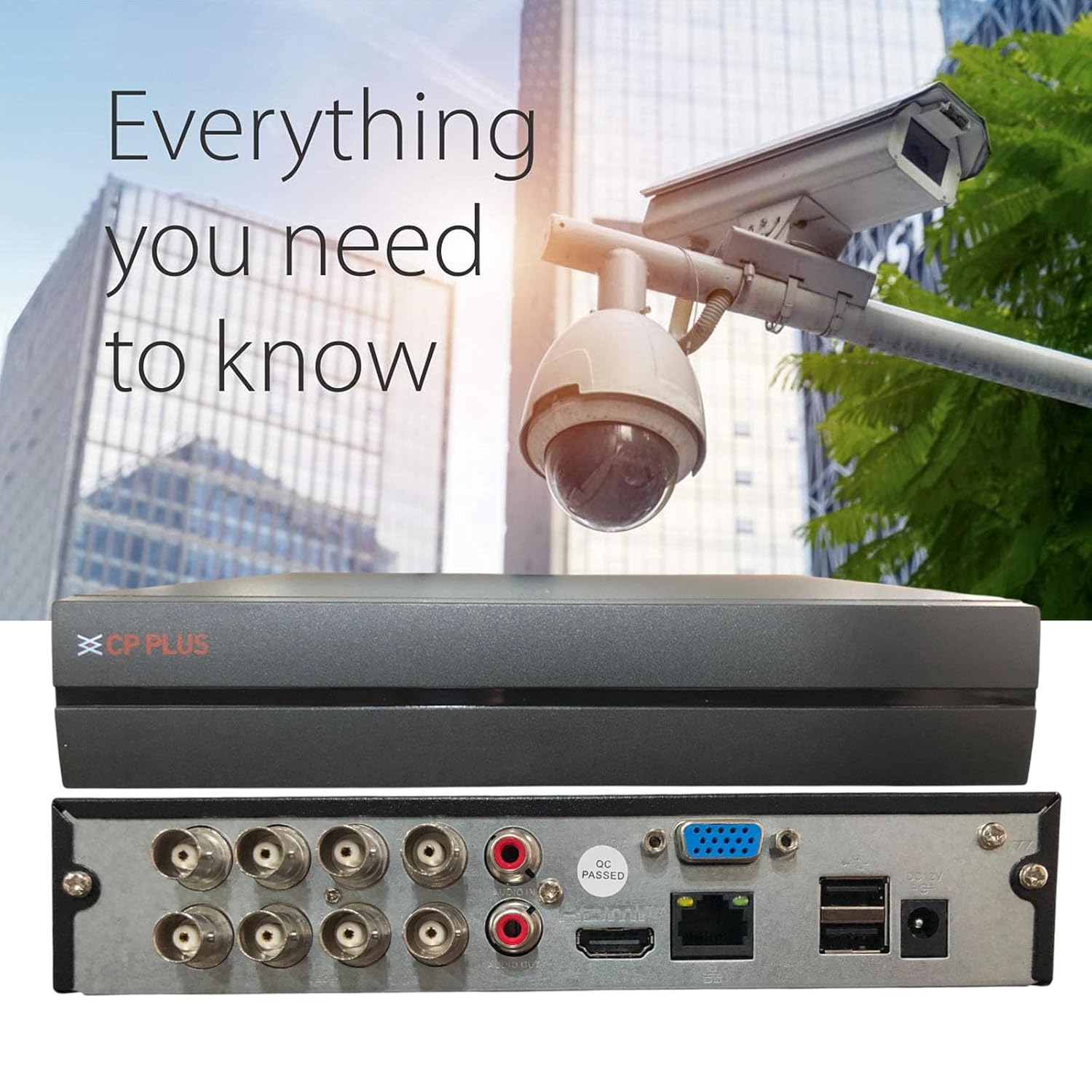 Open Box CP Plus 8 Channel Full HD DVR with H.265+ Compression | Supports Upto 2MP Cameras, Black, CP-UVR-0801E1-IC2