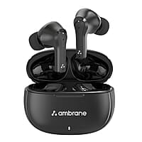 Ambrane TWS in Ear Earbuds with ENC Clear Calls & High Bass, 31h Playtime, BT 5.1 Wireless Headphone, Touch Control in Ear TWS with 4 Mic, IPX4 Water Resistance & Voice Assistance
