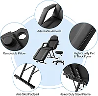 manual derma chair black