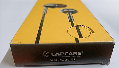 Lapcare Woobuds IV LBD‑204 Wired Earbuds with Mic | 10 mm Driver for Deep Bass, Tangle‑Free Cable (≈1.2 m), Soft Silicone Tips & 3.5 mm Jack – Music & Calls