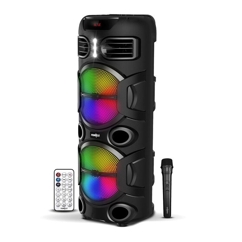 Frontech Sonata SW-0180 delivers rich 2.1 channel sound with deep bass—perfect for music, movies, and gaming.