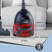 AGARO Primo Bagless Vacuum Cleaner, 1400Watts 24 kPa Suction power, 1.5L Dust Collector