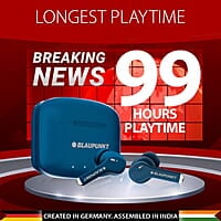 Blaupunkt Newly Launched Btw100 Xtreme Truly Wireless Bluetooth Earbuds I 99H Playtime* I Quad Mic I Crispr Enc Tech I Gaming Mode I Turbovolt Charging I Bt Version 5.3