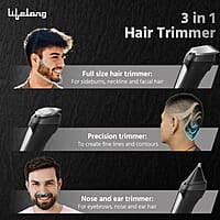 Lifelong Grooming Kit for Men, 13-in-1 Trimmer for Men All in One 90 Mins Runtime, Rechargeable