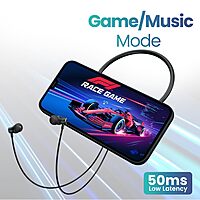 Portronics Harmonics Y3 Bluetooth In-Ear Headset – V5.4, Type-C | 40Hrs Play Time |  Black