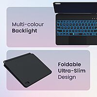 Portronics PadMate Magnetic Bluetooth Keyboard Case – Black | For iPad 10th Gen