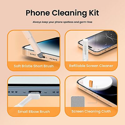 Portronics Clean G 20-In-1 Cleaning Kit for Laptop, Mobiles, and Tablets – White
