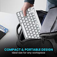 Portronics Wireless TKL Keyboard offers Bluetooth 5.3, compact design, responsive keys, long battery life, lightweight, and portable for convenience.