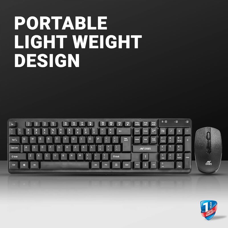 ANT ESPORTS KEYBOARD &MOUSE WIRELESS COMBO MKWM2023