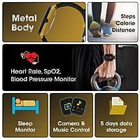 ZEBRONICS DC Black ADAM Edition DRIP Smartwatch with Bluetooth 5.1 Calling, 1.69" Display Size, Voice Assistance, 11 Built-in + Customizable Watch Faces, 8 Menu UI, IP67 and 100+ Sports Tracker