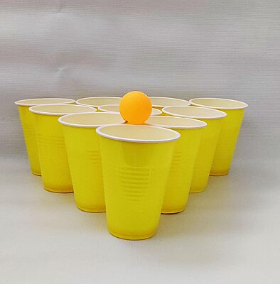 Yellow Drinking Cup | Drinking Glass Pack -30pcs 450ml Medium Glasses and 10pcs of 60ml shot Glasses for New Year Bachelor Anniversary Helloween Diwali Christmas Adults| Party Suppliers | Set of 40pcs