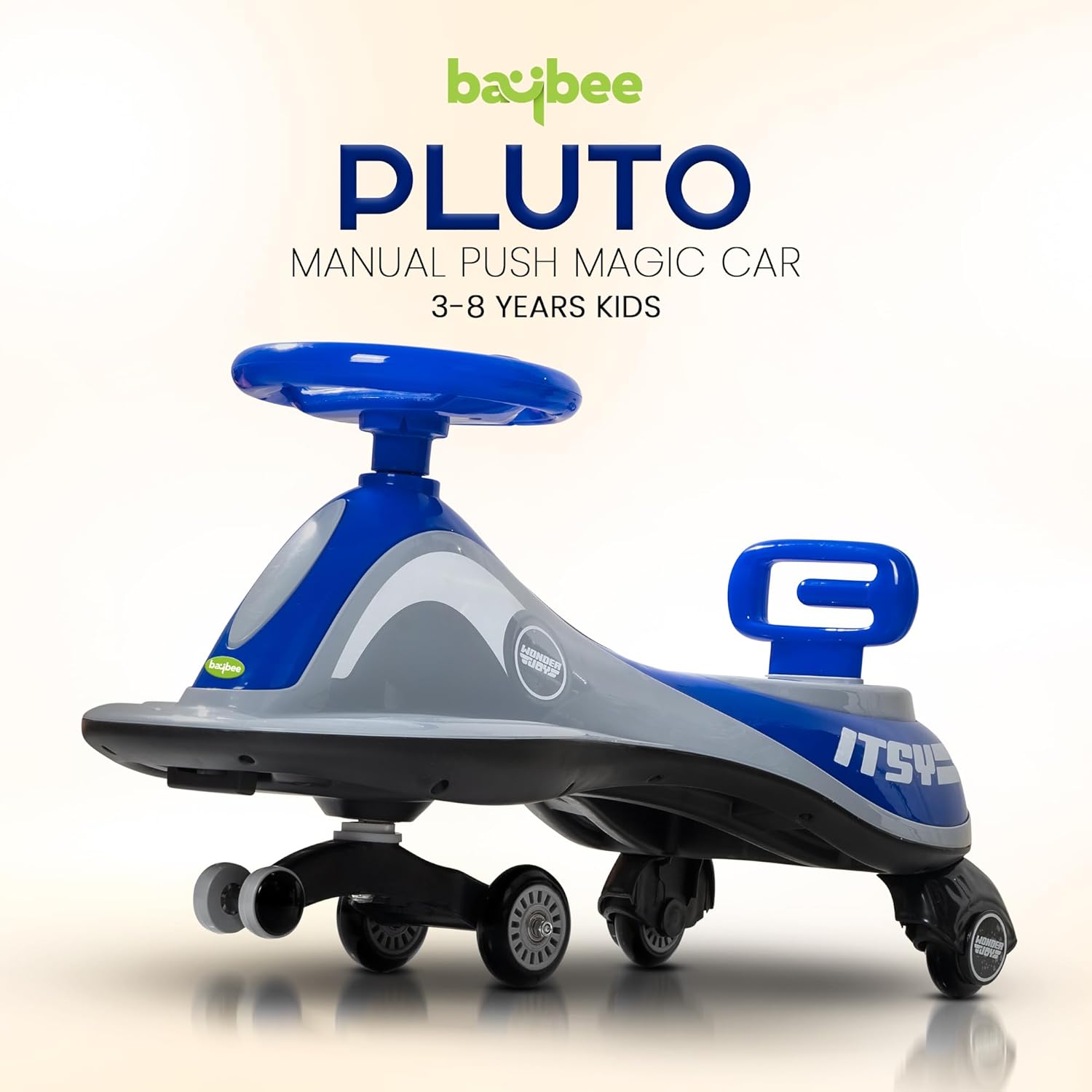 Baybee Pluto Kids Magic Swing Cars for Kids, with Led Lights, Scratch Free PP Wheels & Music-Blue Baybee Pluto Kids Magic Swing Cars for Kids, with Led Lights, Scratch Free PP Wheels & Music-Blue