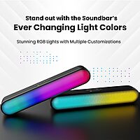 Portronics Decibel 23 16W Bluetooth Soundbar – Built-in Mic, Powerful Audio | Perfect for Music, Calls & Home Entertainment | Compact & Stylish Design