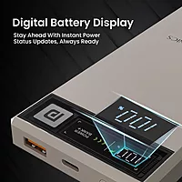 Portronics MagClick 10K – 15W Wireless 10000mAh Power Bank (Dark Grey) offers fast charging, sleek design, and portability. Ideal for on-the-go charging of smartphones and devices.