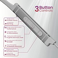 Portronics Harmonics Z9 – Neckband, 40H Playtime, Silver, Bluetooth 5.0, IPX4 Water Resistant, Deep Bass, Comfortable Fit, Quick Charge, Ideal for Sports and Daily Use, Lightweight Design.