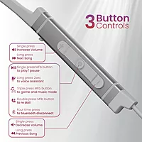 Portronics Harmonics Z9 – Neckband, 40H Playtime, Silver, Bluetooth 5.0, IPX4 Water Resistant, Deep Bass, Comfortable Fit, Quick Charge, Ideal for Sports and Daily Use, Lightweight Design.