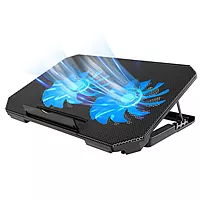Live Tech GLORI Laptop Cooling Pad – Dual 120 mm Fans, Blue LED, Gaming-Friendly