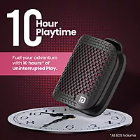 Portronics POR 2713 Talk 5 Bluetooth Speaker – BT 5.3 Clip-On Mic IPX5 Black