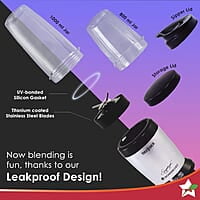 Wonderchef Nutri-Blend Thunder, 22000 RPM Mixer-Grinder, Blender, Stainless Steel 6-Blade 1000W