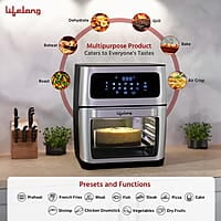 Lifelong Digital Air Fryer Toaster Oven 12L Premium 1800-Watt Oven with 7-in-1 Functions