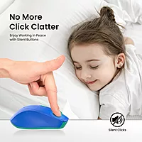 Portronics Toad 31 Wireless Mouse – 2.4GHz Connectivity | USB Receiver | 10m Working Distance | Ergonomic Design | Adjustable DPI | Auto Power Saving | Laptop & PC Compatible | Blue