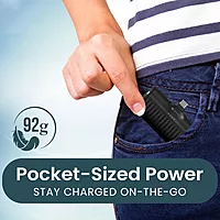 Portronics Power Pebble 5000mAh Powerbank – 20W PD Output | Foldable Pin | LED Indicator