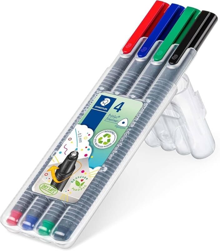 STAEDTLER 334-S BK4 STAEDTLER Triplus Fineliner Asst. 4 Pcs STAEDTLER 334-S BK4 STAEDTLER Triplus Fineliner Asst. 4 Pcs