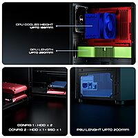 Dawg V110 M-ATX Mini Tower Case – Compact PC Cabinet | Mid Tower | Black