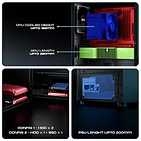 Dawg V110 White M-ATX Mini Tower Case – Compact PC Cabinet Tower Case