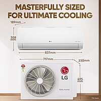 LG 1 Ton 4 Star DUAL Inverter Split AC (Copper, AI Convertible 6-in-1 with VIRAAT Mode, Faster Cooling & Energy Saving, 4 Way Swing, HD Filter with AntiVirus Protection