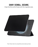Black Pleat Y-Fold Magnetic iPad Case for iPad Mini 7 2024 8.3 Inch