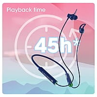 ZEBRONICS Yoga 9 with 45 Hours Backup, Bluetooth v5.2 Wireless Neckband, ENC Calling, Gaming Mode (Upto 50ms), Voice Assistant, Dual Pairing, Splash Proof and Type C