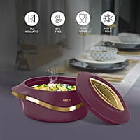 MILTON Pearl 1000 Inner Stainless Steel Casserole, 860 ml Maroon