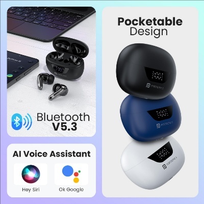 Portronics Harmonics Twins 28 ANC TWS in Ear Earbuds with Smart Touch Control, 50 Hours Playback, Quad Mic ENC, Low Latency, 13mm Dynamic Driver, IPX 5 Water Resistant, Fast Type C Charging Portronics Harmonics Twins 28 ANC TWS in Ear Earbuds with Smart Touch Control, 50 Hours Playback, Quad Mic ENC, Low Latency, 13mm Dynamic Driver, IPX 5 Water Resistant, Fast Type C Charging