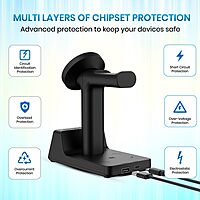 Portronics Bella 2 – 15W MagSafe Charger with Clock, 3-in-1 design, charges iPhone, AirPods, and Apple Watch simultaneously. Sleek, compact, perfect for bedside or office use. Fast charging!