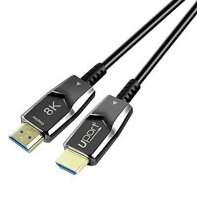 Uport 8K HDMI 2.1 Cable 30m – Fiber Optic UHD, supports 8K@60Hz, 4K@120Hz, HDR, and eARC. Ideal for gaming and home theater setups. Durable, lightweight, and flexible design for easy installation.