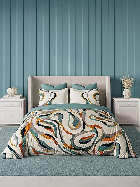 Flux Aquifer Elemental DDecor Bed Sheet