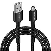 Portronics Konnect X USB-A to Micro USB Cable 3A Fast Charging Data Sync 1M Black