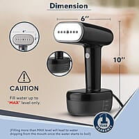 AGARO Icon Handheld Garment Steamer 1800W, 260 ML Water Tank