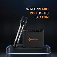 Just Corseca Sonic Sphere 450W Bluetooth Speaker – Karaoke | TWS | 12H Playtime | Black