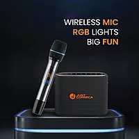 Just Corseca Sonic Sphere 450W Bluetooth Speaker – Karaoke | TWS | 12H Playtime | Black