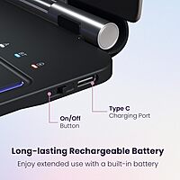 Portronics PadMate Magnetic Bluetooth Keyboard Case – Black | For iPad 10th Gen