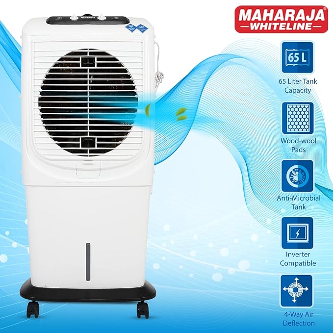 Maharaja White line Glacio Prime 65, Desert Air Cooler 65 Liter, Wood Wool Pads