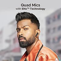 boAt Airdopes Sonik in Ear TWS Earbuds with 60 hrs Playback, IWP Tech, Quad Mics with ENx, ASAP Charge, 11 mm Drivers, BT v5.3 & IPX4 Sweat and Splash Resistance