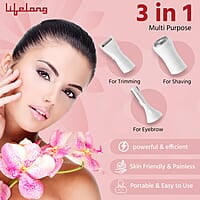 Lifelong Rechargeable Trimmer for Women 4 in 1 Women Trimmer, Bikini Trimmer for Women, 60 Minutes Runtime