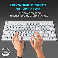 Portronics Wireless TKL Keyboard offers Bluetooth 5.3, compact design, responsive keys, long battery life, lightweight, and portable for convenience.