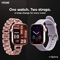 Vibez by Lifelong Premium Luxury Smartwatch for Women- Valentines Day Series -1.85" HD Display