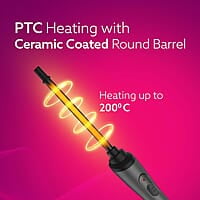 AGARO HC8001 Hair Curler With 10MM Barrel, Rod, Tong, Chopstick Hair Curler, Ceramic Coated Plates