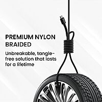 Portronics USB Type-C to Type-C Cable – Black, Fast Charging, Durable, 1m Length, High-Speed Data Transfer, Compatible with Laptops, Smartphones, Tablets, Ideal for Quick Connectivity.